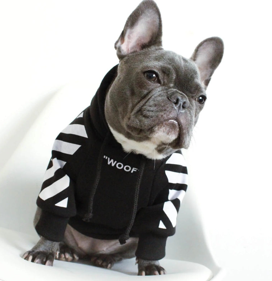 three-stripe dog sweater spoof