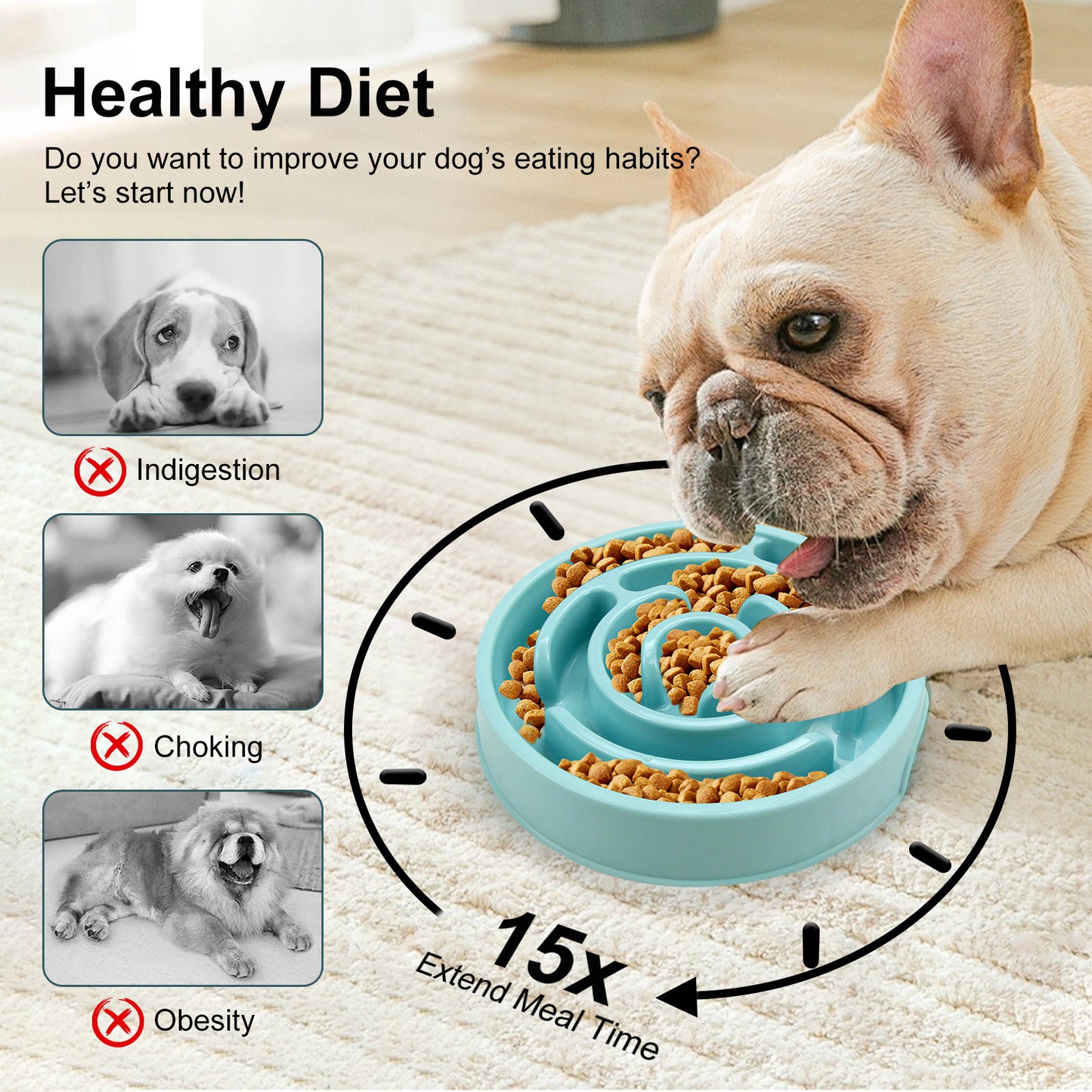 Silicone Slow Feeder Dog Bowls