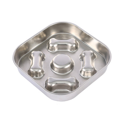 Non-Slip Metal Dog Food Bowl