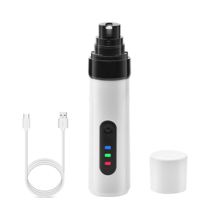 Electric Dog Nail Clippers Grinders Rechargeable USB Charging Pet Quiet Cat Paws Nail Grooming Trimmer Tools
